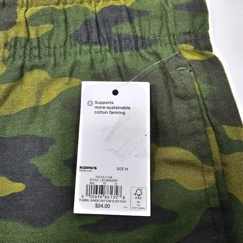 Sonoma Flannel Pajama Pants Sleepwear NWT Men's Size M (31x28